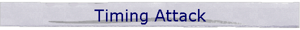 Timing Attack